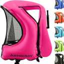 Snorkel Vest for Adults, Inflatable Snorkeling Vest for Men & Women, Portable Swim Jacket & Buoyancy Vest for Snorkeling, Swimming, Kayaking, Boating