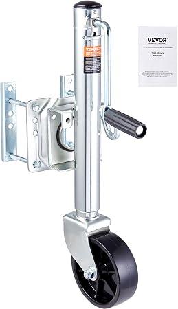VEVOR 1000 lbs Trailer Jack with Wheel, Heavy Duty Swivel Boat Trailer Jack, 10" Lift, Bolt-on Trailer Tongue Jack for RV Boat