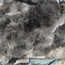 Lotus Karen Fluffy Comforter Cover Set-Rabbit Fluff Faux Fur Duvet Cover King Size,Dark Gray Plush Fuzzy Furry Bedding Sets 3Pieces(1 Duvet Cover & 2 Pillow Shams), Zipper Closure
