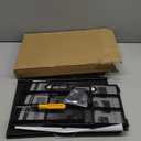 3 Tier Paper Organizer Tray with Handle, Mesh Letter Tray for Office, Home, School (1 Pack), Black (12.8" x 9" x 7.5")