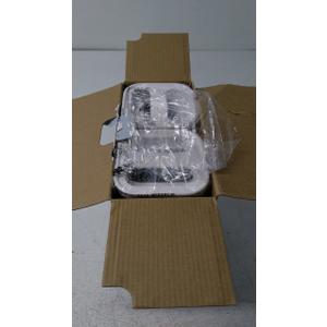 MR.SIGA 4 Pack Airtight Food Storage Container Set, BPA Free Kitchen Pantry Organization Canisters with One-handed Leak Proof Lids, 1L / 33.8oz, Medium, White