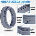 Upgraded MDS47123602 Washer Door Boot Gasket Compatible with LG Washer Door Boot Seal MDS64237202 Kenmore Door Boot Seal MDS64237201, WM3050CW, WM3170CW, WM3370HWA, WM3250HWA, WM3670HWA Door Gasket