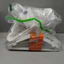 Amazon Basics Plastic Clothes Hangers, Adult Size, White, Pack of 50