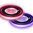 Electronic Necessities Multicolor LED Cup Holder Light, 2- Pack, 7 Color-Changing, Universal Car Compatibility, Automatic Night Switch, Smart Sensor, Micro-USB Cable for Recharging, 15 Day Charge