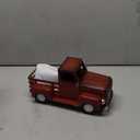 Threehoney Farmhouse Truck Decor 12.2 Inch Vintage Red Metal Truck with 16 Magnet Spring Table Decoration Summer Centerpieces for Home Kitchen Patriotic Holiday Interchangeable Seasonal Decor(Red)