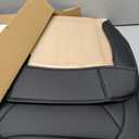 MINGBRON Car Seat Cover Full Set, Leather Car Seat Cover, Waterproof Seat Covers, Car Seat Cushion, Nappa Leather Seat Covers Car Seat Protector Universal Fit Most Cars Black