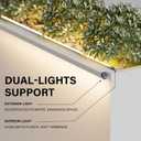 GSK 30" L White LED Metal Planter with Light Outdoor Illuminate Lighting Patio Rectangular Flower Box Rectangle Trough Drainage Holes Indoor Balcony Garden, 16.1"H10"W30"L