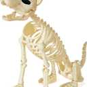 JOYIN 34” Halloween German Shepherd Skeleton, Life Size Plastic Dog Skeleton with Movable Posable Joints, Realistic Animal Bones for Haunted House, Graveyard, Indoor Outdoor Garden Party Decor