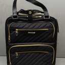 LUGGEX Underseat Carry On Luggage with Wheels, UDK Stylish Lightweight Under Seat Luggage, Soft Sided Personal Item Suitcase for Short Trip (UX-Core, Black, 16 Inch)