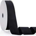 Black 1.5 inch Velvet Ribbon, Double Faced Continuous 20 Yards Velvet Ribbon Use for Christmas Tree Ornaments, Gift Wrapping, Bow Making, Wreath Decoration, Wedding Boutonnieres, Handmade Crafts, Black, .5" X 20 Yards