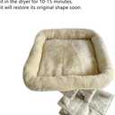 SHENGOCASE Cat Tree Tower Accessories Replacement Parts Top Cushion Bed Cover for Cat Perch with Elastic Band (11.8" x 15.7", Beige)