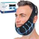 REVIX Wisdom Teeth Ice Pack Head Wrap with 3D Sewing Jaw Ice Pack for Face Oral Surgery Pain Relief for TMJ, Tooth Extraction & Teeth Removed, Extra Snug Fit with 4 Hot Cold Gel Packs, Black-Packs 2