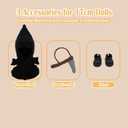 Doll Clothes Set for Halloween 15-17cm (No Doll) B (Crochet Grim Reaper Set)