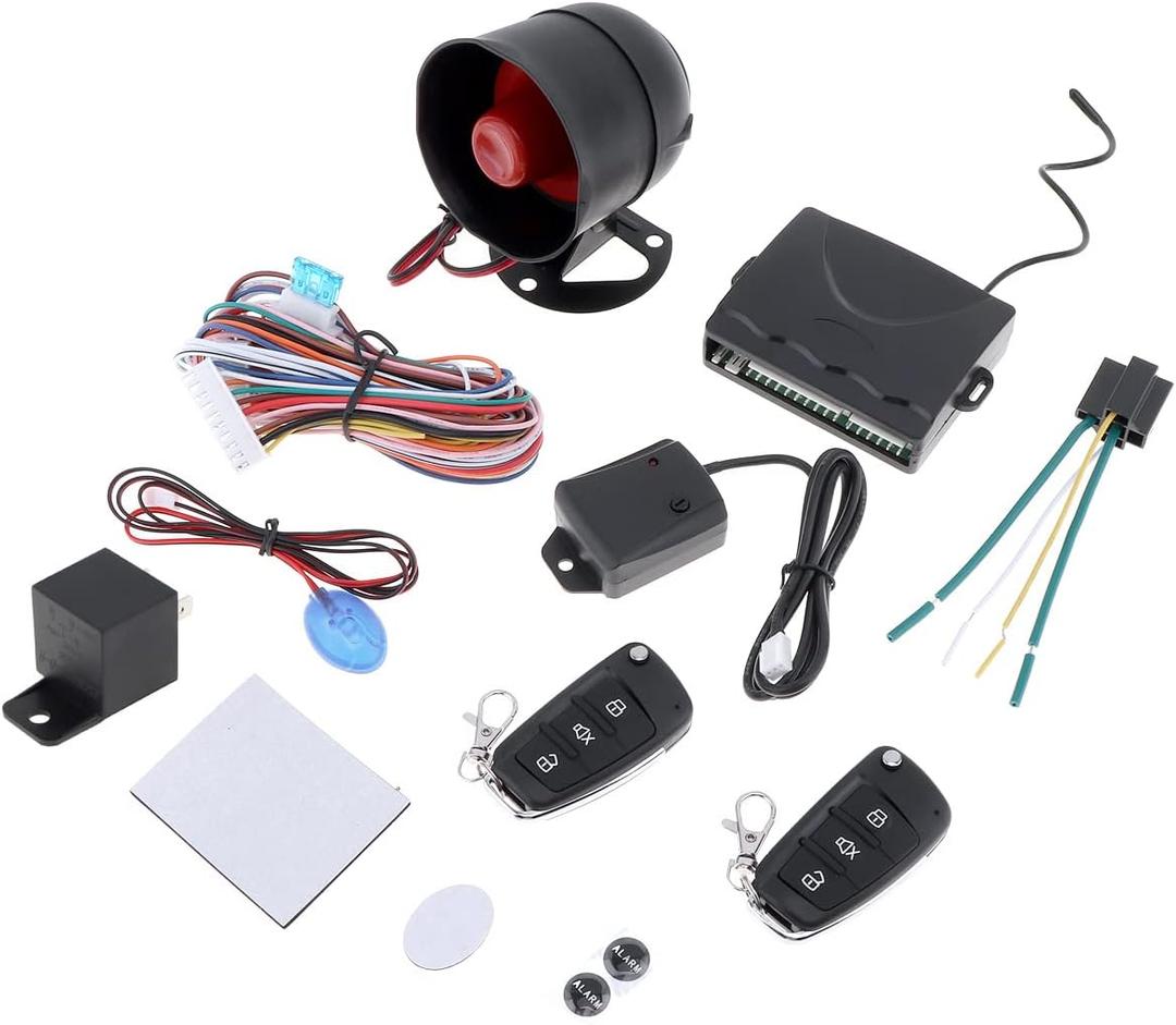 Universal 12V Auto Car Alarm Keyless Entry System with Remote Control Siren Sensor
