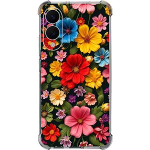 Case for Galaxy S25 Edge,Beautiful Flowers Pattern Drop Protection Shockproof Case TPU Full Body Protective Scratch-Resistant Cover for Samsung Galaxy S25 Edge