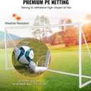 VEVOR Portable Soccer Goal, 12 x 6 ft Large Practice Soccer Net, Steel Fiberglass Structure Training Goal Set with Carry Bag, All-Weather Outdoor Use, for Backyards, Parks, School Fields