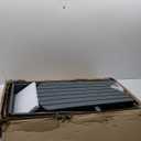 Folding Adirondack Chair with Cup Holders HDPE Plastic Outdoor Chairs, Weather Resistant, Real Wood Look for Patio, Deck, Fire Pit, Backyard, Black