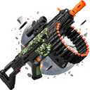 Electric Automatic Toy Gun with Scope Toy Blaster with 30-Dart Rotating Drum and 100 Foam Darts Outdoor Shooting Games Toys Gun Birthday Xmas Gifts for Teen Boys & Girls Adults 