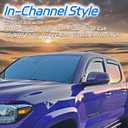 4 PCS in-Channel Rain Guards for Trucks 2019-2024 Dodge Ram 1500 Quad Cab, Smoke Tinted Window Deflectors, Extra Durable Vent Window Visors, Vent Shade Shield 2020 2021 2022 2023