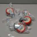 3 Inch Heavy Duty Stem Casters Swivel Wheels with Brake - 3/8" -16 x 1-1/2" (Stem Diameter 3/8", Stem Length 1-1/2"),Set of 4 with Locking Threaded Stem Caster Wheels - Load 600lbs (Bright red)