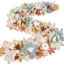 Waipfaru Fall Decor, Fall Garland, 5.9Ft Autumn Maple Leaves Pumpkin Garland, Thanksgiving Halloween Harvest Decorations for Home Outdoor Indoor Mantle Table Fireplace Farmhouse (2 PCS)