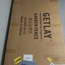 Garden Fencing 48in High, 8 Panels Total 17.7 Ft(L) Dog Fence Outdoor for Yard, Gate 21 in Wide with Low Sills. Lattice Panels for Outside, Dog Digging Fence Barrier, Garden Fences and Borders