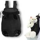 Furry Pawsy Carrier, Furry Pawsy Cat Carrier, Dog Backpack Carrier for Outdoor, Pet Slings for Small Dogs & Cats with Adjustable Straps, Breathable & Skin-Friendly (Black,Medium)