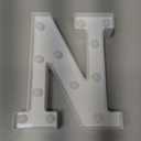 Pooqla LED Marquee Letter Lights Sign, Light Up Alphabet Letter for Home Party Wedding Decoration N (Letter N, Warm White)
