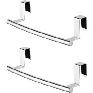 KES Over The Cabinet Door Towel Rack, Kitchen Towel Rack Over Cabinet Towel Bar Towel Holder SUS304 Stainless Steel 2 Pack Polished Steel, KTH200S26-P2