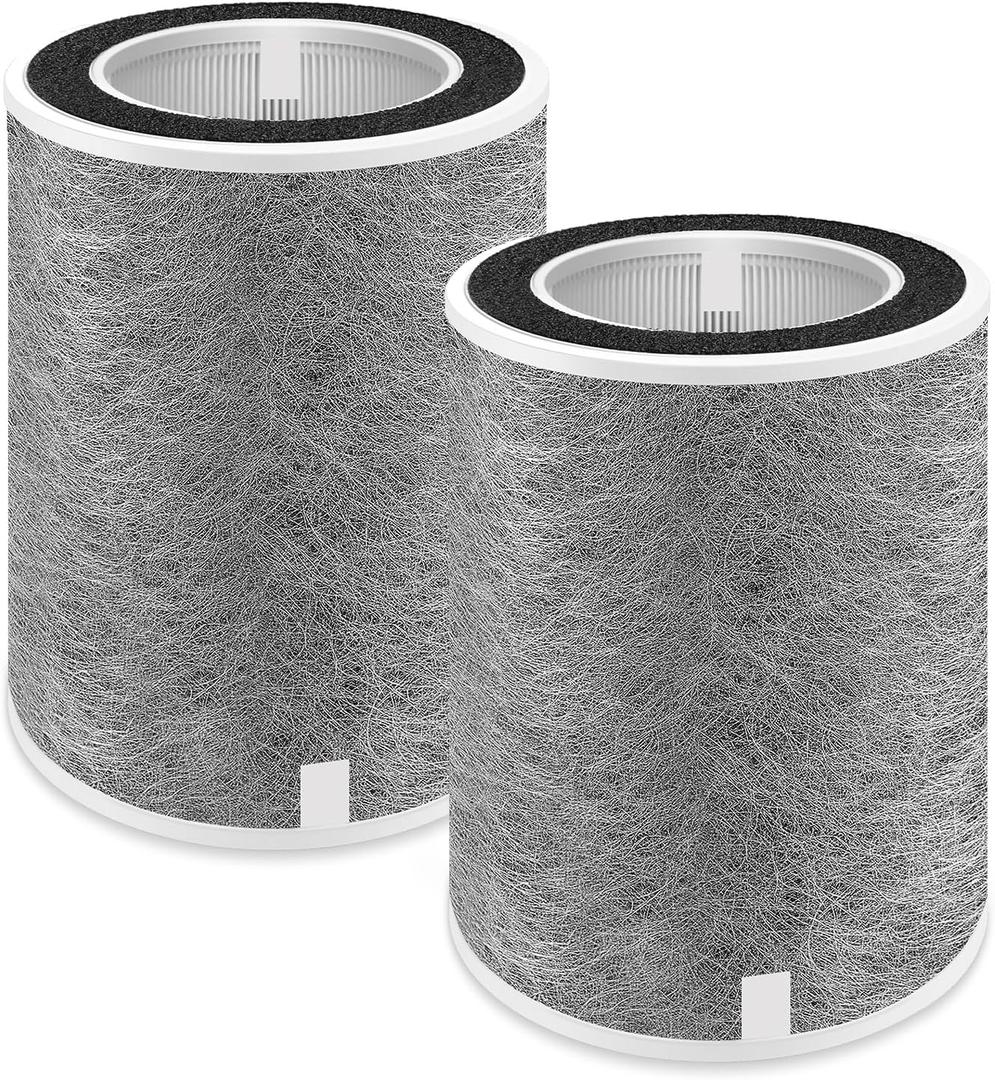 2-Pack HP201 Replacement Filter for Shark Air Purifier Filter #HE2FKBAS, HE2FKBASMB, for Shark Clean Sense IQ Air Purifier filter, HP202 & HP232 (HE2FKPRO), HC501 Series, UA205, AP1000 Series