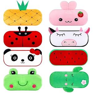 13 Pcs Cute Cartoon Pencil Cases Bulk Zipper Animal and Fruit Plush Pencil Pouch Boxes Japanses Kawaii Stationery Bag, Back to School First Day of School Supplies