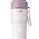 Papablic Portable Bottle Warmer, 85W Fast Baby Bottle Warmer for Travel & Home, Heats Breastmilk & Formula & Water, 4 Temperature Settings, Wide Mouth, Fits Car Cup Holder (Purple)