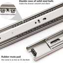 10 Inch Drawer Slides, Plusmart Drawer Slide Glides Ball Bearing Full Extensin Cabinet Slides, 3 Folds, 150LB, 2 Pairs