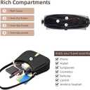 Prettyzys Crescent Shoulder Bag for Women, Vintage Retro Vegan Leather Clutch Tote Handbags Crossbody Bags Handbag for Women (Black)