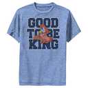 Disney Jungle Book Good to BE KING-1-DSJB00YMSC_01CSN Boys Short Sleeve Tee Shirt, Royal Blue Heather, Large