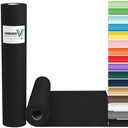 Vanhench Black Wrapping Paper 17.5"x 963" (80 1/4FT), Birthday Wrapping Paper, Art Paper, Black Construction Paper for Poster Bulletin Board Paper, Birthday, Bouquet Flower Wrapping 80GSM 55LB