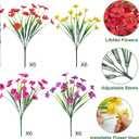 Ouddy Decor 24 Bundles Artificial Flowers for Outdoors Fake Silk Flowers UV Resistant Faux Plastic Plants for Indoor Outdoor Vase Box Garden Porch Window Box Home Spring Summer Decor, Multicolor