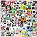 3 x 103 PCS Soccer Stickers, Motivational Vinyl Waterproof Stickers for Water BottlesLuggageScrapbookingSoccer Team Gifts for Kids, Teens and Adults