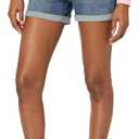 Amazon Essentials womens Mid-Rise Slim Fit 4" Denim Shorts (6, Vintage Wash)