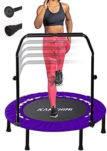 Kanchimi 40" 48" Folding Mini Fitness Indoor Exercise Workout Rebounder Trampoline with Handle, Max Load 330lbs