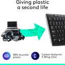 Logitech K270 Wireless Keyboard for Windows, 2.4 GHz Wireless, Full-Size, Number Pad, 8 Multimedia Keys, 2-Year Battery Life, Compatible with PC, Laptop, Black