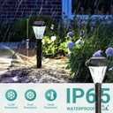 GIGALUMI 12 Pack Solar Lights Outdoor Waterproof, Outdoor Solar Lights for Yard, Solar Garden Lights, Yard Decorations Outdoor for Pathway, Patio, Garden, Driveway, Lawn, and Landscape (Cold White) 