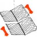 Windyun 2 Set Foldable Crab Trap with Bait Clip and Orange Braided Line Crab Trap Crabjaw Crab Snare Crab Nets for Crabbing Crab Lobster Fish