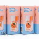 Orange Juice Box Floss Dispenser, Pack Of 4