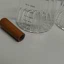 2-Pack Espresso Cups 6OZ, Espresso Accessories, Expresso Shots Cup, Espresso Shot Glass with V-Shaped Mouth, Ribbed Milk Frothing Pitcher, Glass Measuring Cup