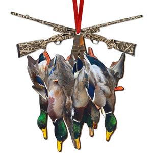 Duck Hunting Ornament for Christmas Tree, Mallard Duck Hunting Christmas Ornament 2025, 2D Flat Wooden Decor, Christmas Keepsake, Hunting Gifts for Hunter, Dad, Friends, Car Mirror Accessories