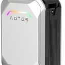 AOTOS Smart Rideable luggage-Roller carry-on luggage 22x14x9-TSA,Airline-Approved 22 inch Hardshell,Zipperless Travel Suitcase with Rolling Wheels,App Control-Cabin Suitcase for Airport Travel(Silver)