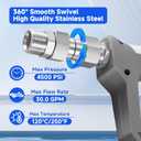 M MINGLE Pressure Washer Swivel Fitting, Metric M22 14mm Thread, Stainless Steel, 4500 PSI, 2 Pcs