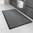 Kitchen Rug, Rubber Non Slip Kitchen Rugs Washable, Absorbent Runner Mat for Floor, Machine Washable Standing Mats for in Front of Sink, Door, Laundry, Entryway, Hallway (Black, 36"  24")