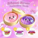 2 Packs Sugar Glitter Dumpling Squishy Toys, Dumplings Squeeze Stress Anxiety Relief for Kids & Adults, Dumpling Squishies Sensory Fidget Toy Gift for Boys,Girls,Teens